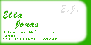 ella jonas business card